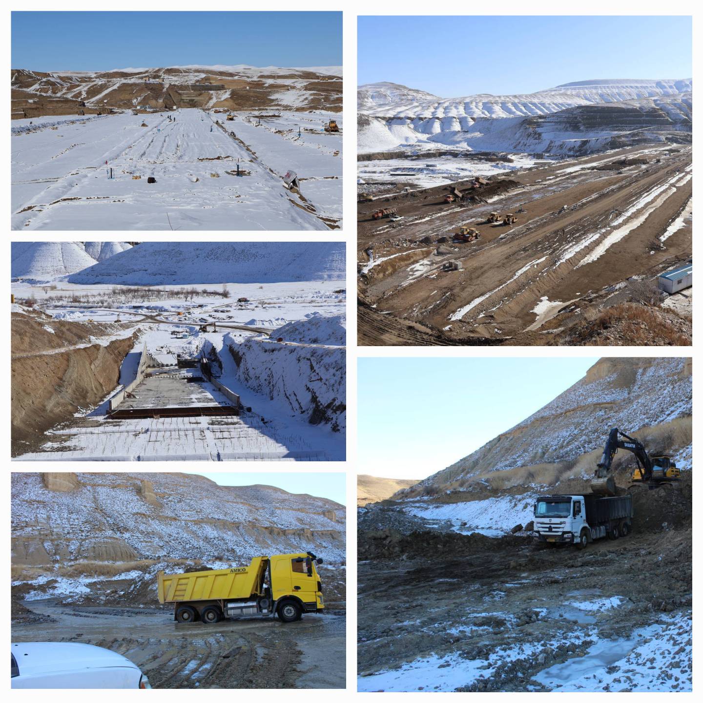 با استمرار سرما و بارش برف پروژه سد مراش به پیشرفت ۷۵ درصدی رسید